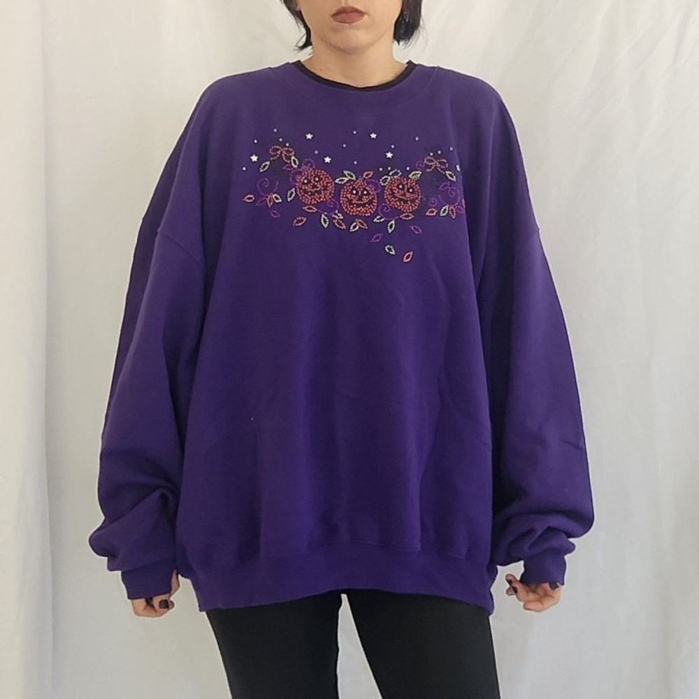 Purple Sparkly Pumpkin Sweatshirt
